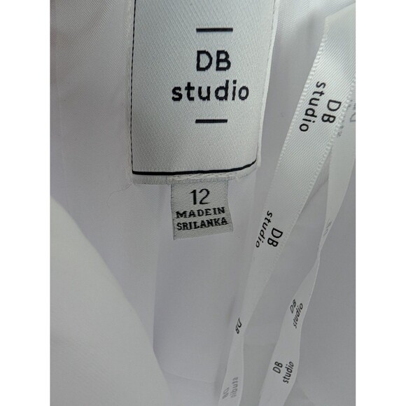 DB Studio Wedding Dress White Strapless High Low Gown 12 - Picture 3 of 12